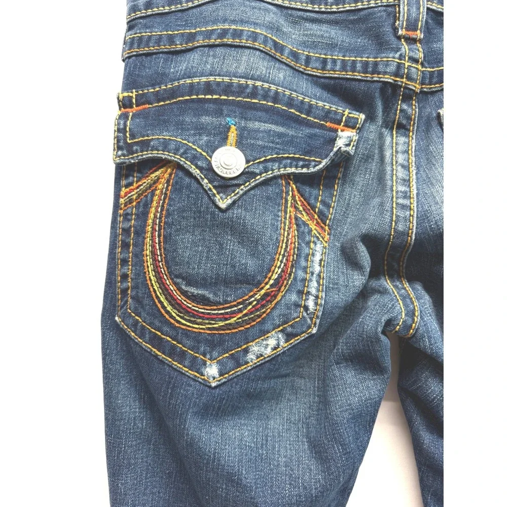 Rare VTG USA Y2K True Religion Joey Big T Super T 34 Flap Flare Jeans READ